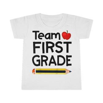 Kids Team First 1St Grade Back To School Pencil Youth Kids Gift Infant Tshirt - Seseable