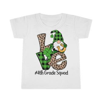 Love Gnome Teacher Squad Happy StPatrick Day 4Th Grade 2022 T-Shirt Infant Tshirt - Seseable