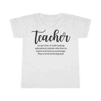 Teacher Definition Back To School Teacher Funny First Day Of School Teacher School Quotes Love Teaching Infant Tshirt | Favorety DE