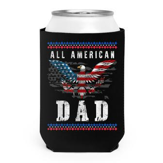 4Th Of July American Flag Dad Can Cooler - Seseable