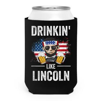 4Th Of July Drinking Like Lincoln Abraham Drinkin Men Can Cooler - Seseable