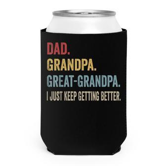 Fathers Day Gift From Grandkids Dad Grandpa Great Grandpa V3 Can Cooler - Seseable