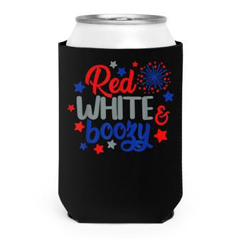 Funny Fourth Of July 4Th Of July Red White And Boozy Can Cooler - Seseable