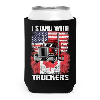 I Stand With Truckers - Truck Driver Freedom Convoy Support Can Cooler - Seseable