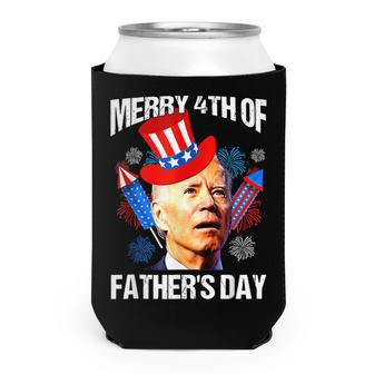 Joe Biden Confused Merry 4Th Of Fathers Day Fourth Of July Can Cooler - Seseable