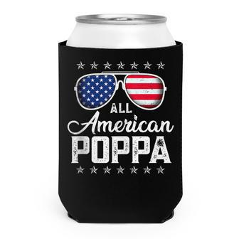Mens All American Poppa 4Th Of July Men Fathers Day Can Cooler - Seseable