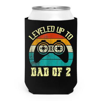 Mens Daddy Again Leveled Up To Dad Of 2 Dad V2 Can Cooler - Seseable