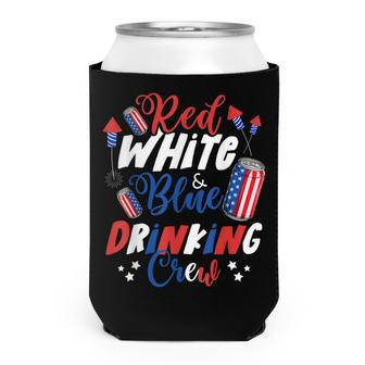 Red White & Blue Drinking Crew 4Th Of July 2022 Drink Party Can Cooler - Seseable