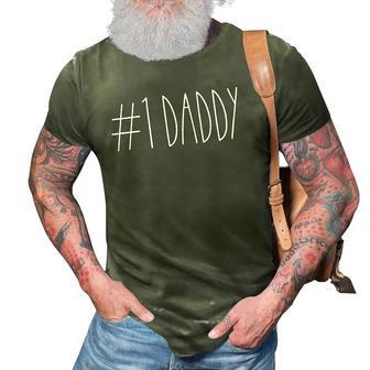 1 Daddy Number One Fathers Day Daddy Rae Dunn Style 3D Print Casual Tshirt | Mazezy