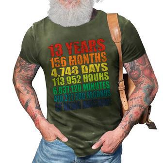 13Th Birthday For Boys & Girls 13 Years Of Being Awesome 3D Print Casual Tshirt | Mazezy