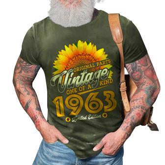 1963 Birthday Woman Gift 1963 One Of A Kind Limited Edition 3D Print Casual Tshirt - Seseable