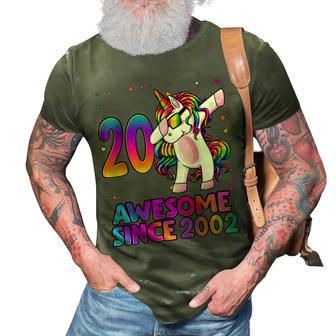 20 Year Old Unicorn Dabbing 20Th Birthday Girl Unicorn Party 3D Print Casual Tshirt - Seseable