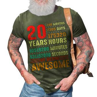 20 Years Old 20Th Birthday Vintage 240 Months For Boy Girl 3D Print Casual Tshirt - Seseable
