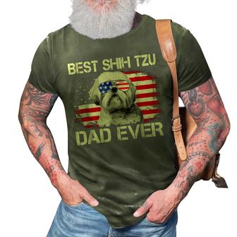 Best Shih Tzu Dad Ever Funny Shih Tzu Dad Gift Dog Lover  V2 3D Print Casual Tshirt