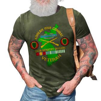 24Th Infantry Division 24Th Id Korean War Combat Veteran 3D Print Casual Tshirt - Seseable