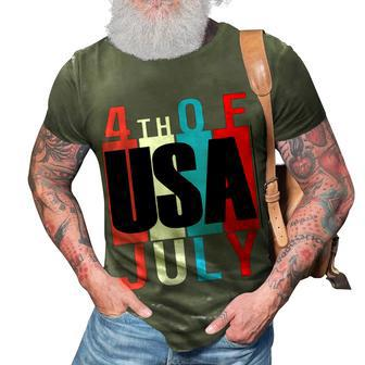 4Th Of July Usa Patriotic Family Matching Mom Dad Boy Girl 3D Print Casual Tshirt - Seseable