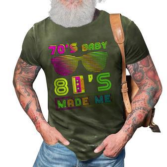 70S Baby 80S Made Me Funny Nostalgic Born In The 70S But 80S 3D Print Casual Tshirt | Mazezy