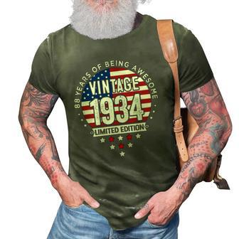88 Years Old Gifts Vintage 1934 Limited Edition 88Th Birthday 3D Print Casual Tshirt | Mazezy