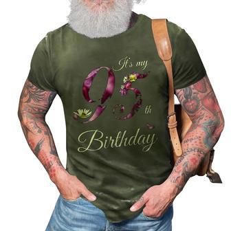 95 Years Old Floral 1927 Its My 95Th Birthday Gift 3D Print Casual Tshirt | Mazezy