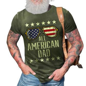 All American Dad 4Th Of July Memorial Day Matching Family 3D Print Casual Tshirt - Seseable