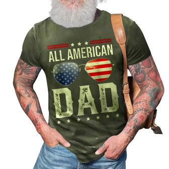 All American Dad 4Th Of July Us Patriotic Pride V2 3D Print Casual Tshirt - Seseable