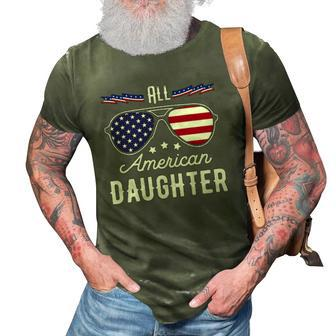All American Daughter 4Th Of July Sunglasses 3D Print Casual Tshirt | Mazezy