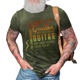 All I Need Is This Guitar Player Guitarist Music Band 16Ya16 3D Print Casual Tshirt - Monsterry DE
