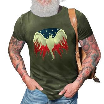 American Flag Eagle Usa Illustration 3D Print Casual Tshirt | Mazezy