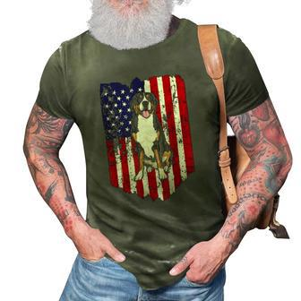 American Flag Greater Swiss Mountain Dog 4Th Of July Usa 3D Print Casual Tshirt | Mazezy
