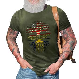 American Grown Bajan Roots Usa Tree Flag 3D Print Casual Tshirt | Mazezy