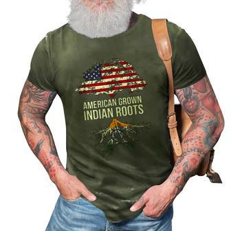 American Grown With Indian Roots - India Tee 3D Print Casual Tshirt | Mazezy