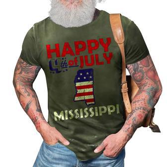 American Independence Day 4Th July Veteran Mississippi 3D Print Casual Tshirt - Seseable