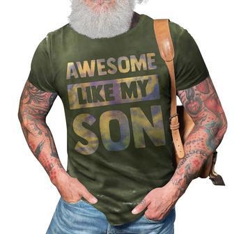 Awesome Like My Son Matching Fathers Day Family Kid Tie Dye 3D Print Casual Tshirt - Seseable