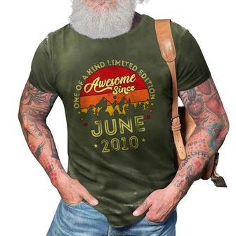 Awesome Since June 2010 Vintage 12Th Birthday 3D Print Casual Tshirt | Mazezy