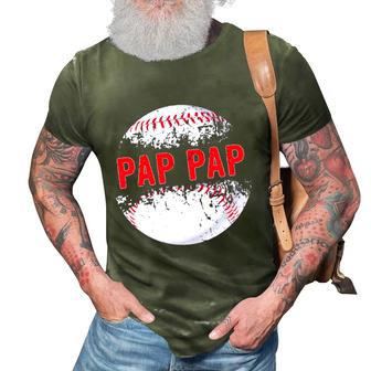 Baseball Softball Lover Ball Pap Pap Fathers Day Dad Papa 3D Print Casual Tshirt | Mazezy
