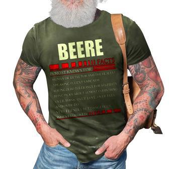 Beere Fact Fact T Shirt Beere Shirt For Beere Fact 3D Print Casual Tshirt - Seseable