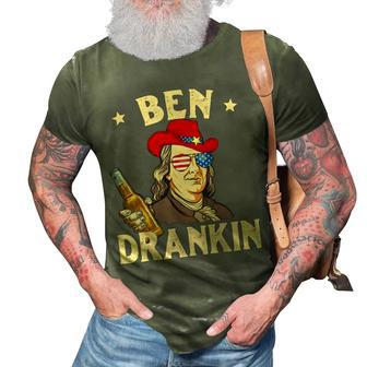 Ben Drankin 4Th Of July Patriotic Funny Drinking 3D Print Casual Tshirt - Seseable