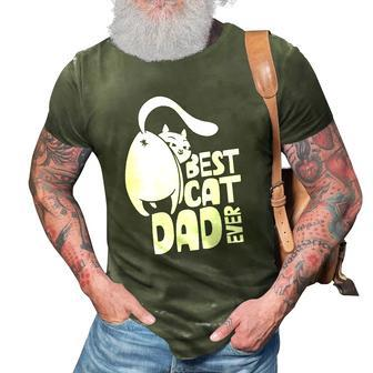 Best Cat Dad Ever Father Papa Sayings Daddy 3D Print Casual Tshirt | Mazezy