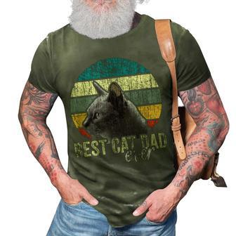Best Cat Dad Ever Vintage Cat Daddy Father 3D Print Casual Tshirt - Monsterry UK