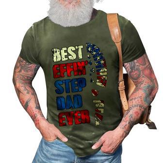 Best Effin’ Step Dad 4Th Of July Ever Shoes Trace Flag 3D Print Casual Tshirt - Seseable