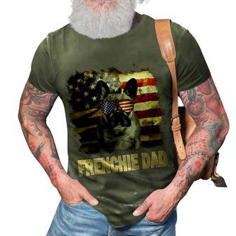 Best Frenchie Dad Ever American Flag 4Th Of July Vintage 3D Print Casual Tshirt - Seseable
