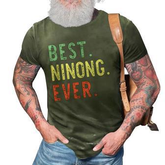 Best Ninong Ever Cool Funny Vintage Fathers Day Gift 3D Print Casual Tshirt | Mazezy