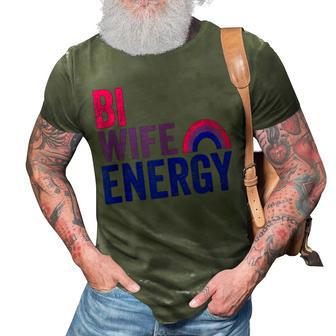 Bi Wife Energy Bisexual Pride Bisexual Rainbow Flag Bi Pride V2 3D Print Casual Tshirt - Seseable