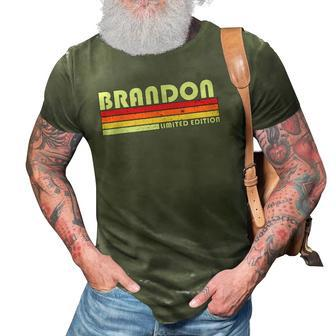 Brandon Gift Name Personalized Funny Retro Vintage Birthday 3D Print Casual Tshirt | Mazezy