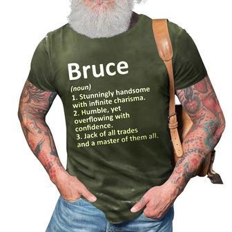 Bruce Definition Personalized Name Funny Birthday Gift Idea 3D Print Casual Tshirt | Mazezy