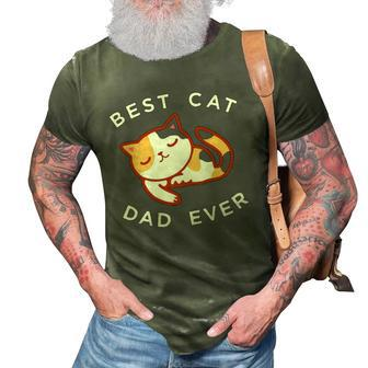Calico Cat Dad Best Kitty Father Ever Tee Gift 3D Print Casual Tshirt | Mazezy