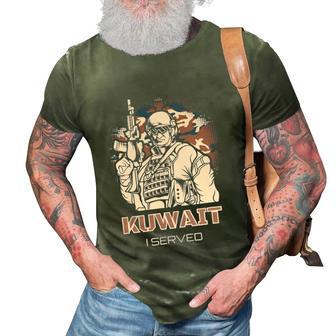 Camo Dd214 Alumni Usa American Military Dad I Served Kuwait 3D Print Casual Tshirt | Mazezy