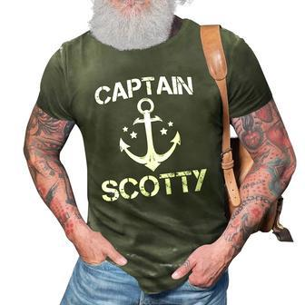Captain Scotty Funny Birthday Personalized Name Boat Gift 3D Print Casual Tshirt | Mazezy