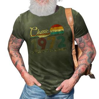 Classic 50Th Birthday Giftfor Men Women Vintage 1972 Birthday Party 3D Print Casual Tshirt | Mazezy