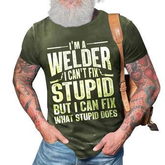 Cool Welding Art For Men Women Welder Iron Worker Pipeliner  3D Print Casual Tshirt